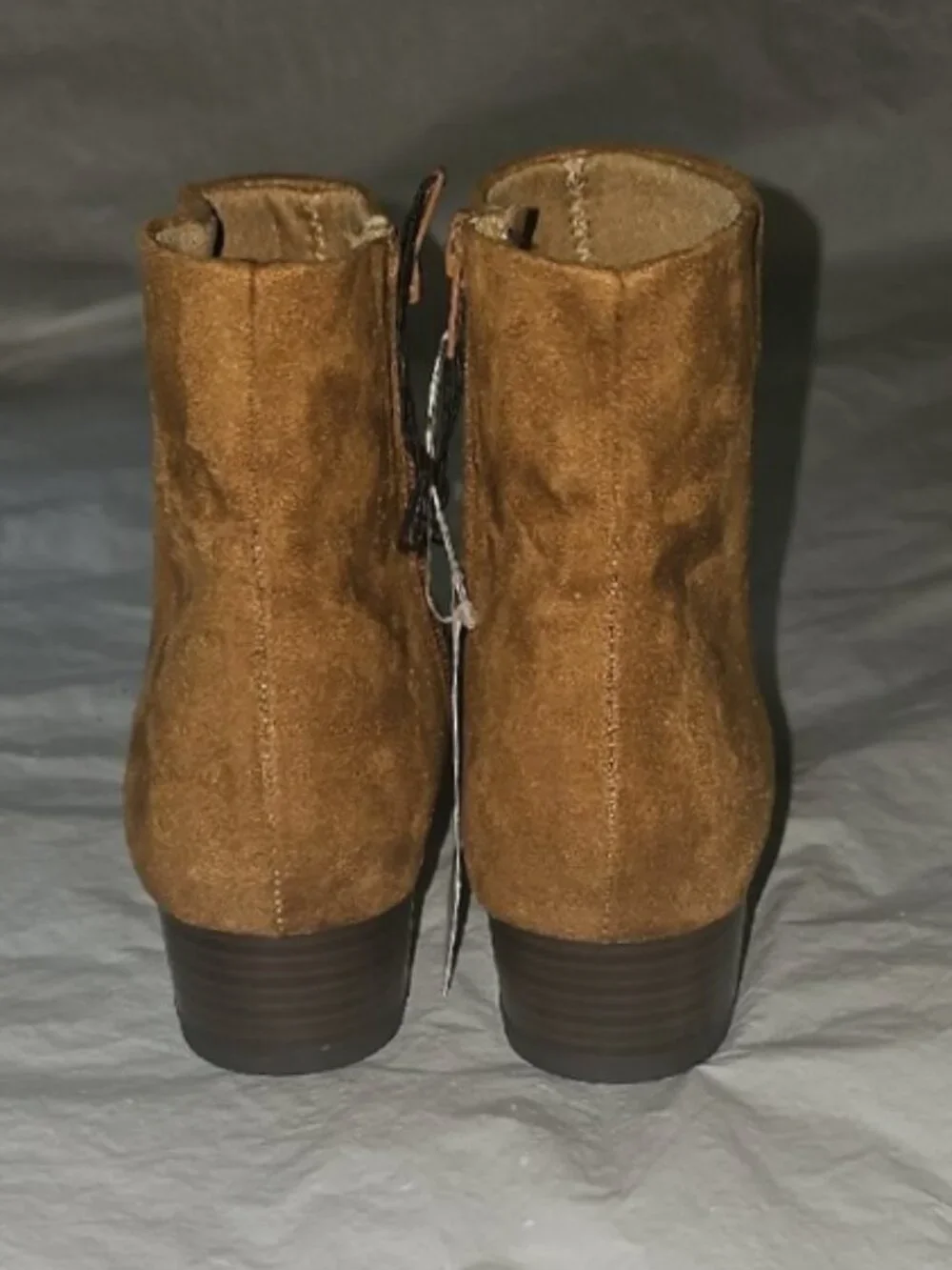 Time and Tru Women's Size 6 Zippered Ankle Boots Cognac New